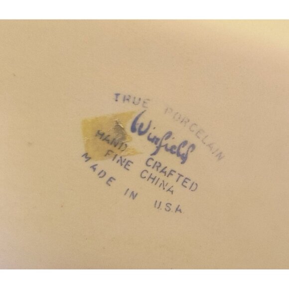 Vintage Winfields Blue Pacific MCM Handcrafted True Porcelain Divided Serving - Picture 3 of 3